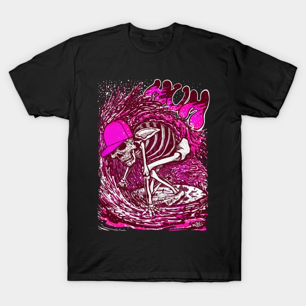 Surfer Skeleton by miskedesign T-Shirt by miskel